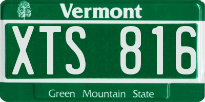 VT license plate XTS816
