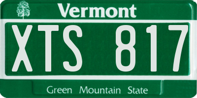 VT license plate XTS817