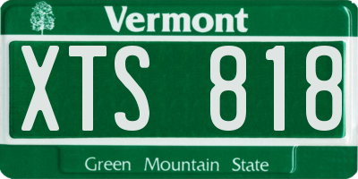 VT license plate XTS818