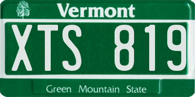 VT license plate XTS819