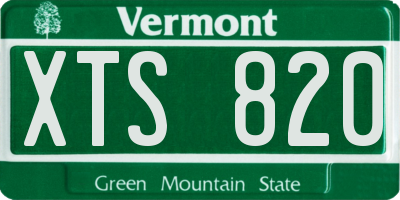 VT license plate XTS820