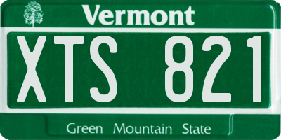 VT license plate XTS821