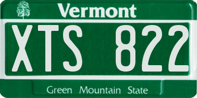 VT license plate XTS822