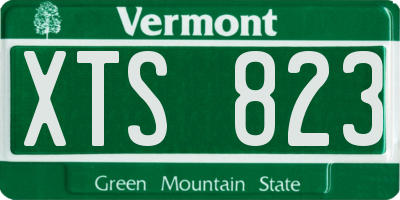 VT license plate XTS823