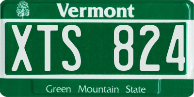VT license plate XTS824