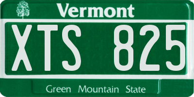 VT license plate XTS825