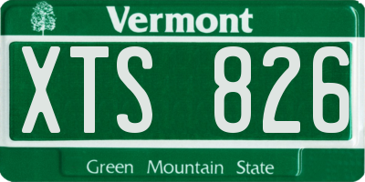 VT license plate XTS826