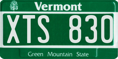VT license plate XTS830