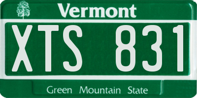 VT license plate XTS831