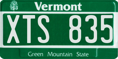 VT license plate XTS835