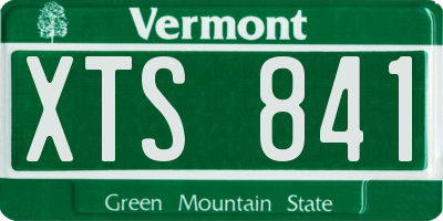 VT license plate XTS841