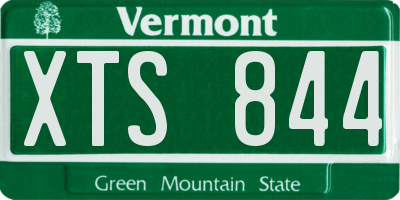 VT license plate XTS844