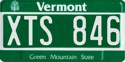VT license plate XTS846