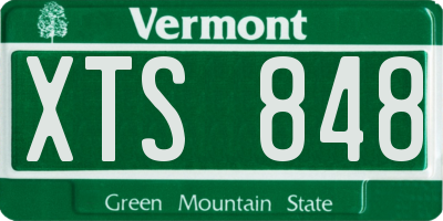 VT license plate XTS848