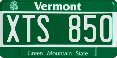 VT license plate XTS850