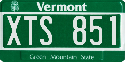VT license plate XTS851