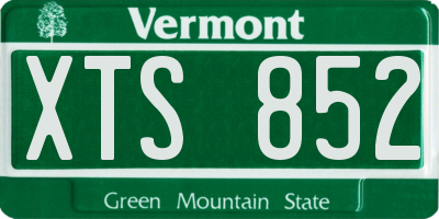 VT license plate XTS852