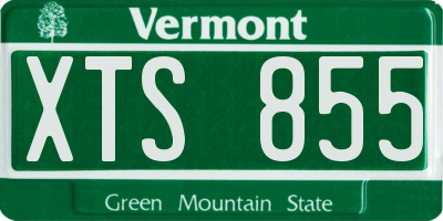 VT license plate XTS855