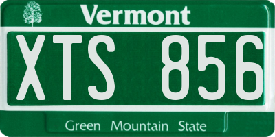 VT license plate XTS856