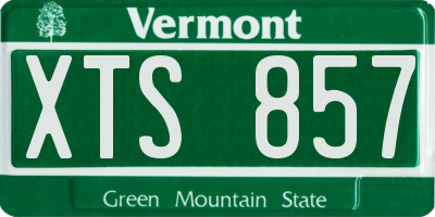 VT license plate XTS857