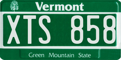 VT license plate XTS858