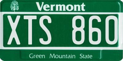 VT license plate XTS860