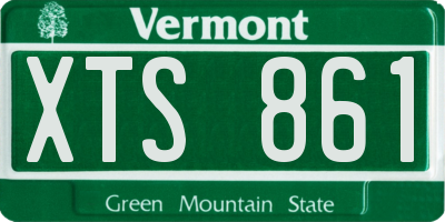 VT license plate XTS861