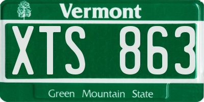 VT license plate XTS863