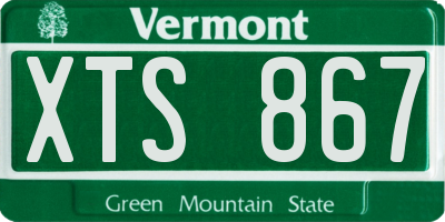 VT license plate XTS867