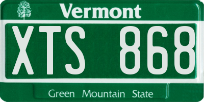 VT license plate XTS868
