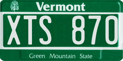 VT license plate XTS870