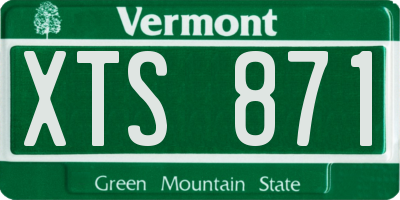 VT license plate XTS871
