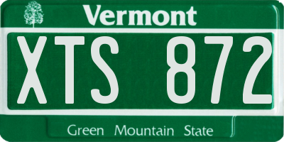 VT license plate XTS872