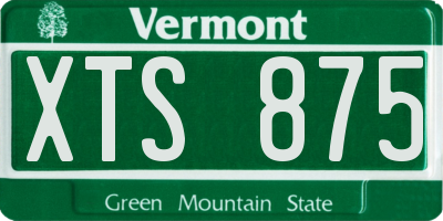 VT license plate XTS875