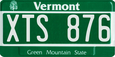 VT license plate XTS876