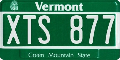 VT license plate XTS877