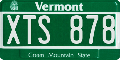 VT license plate XTS878