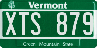 VT license plate XTS879