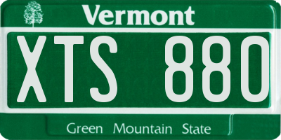 VT license plate XTS880