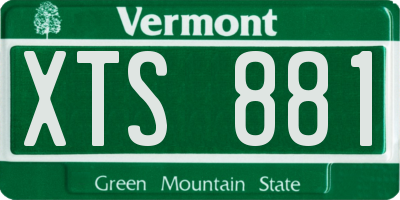 VT license plate XTS881