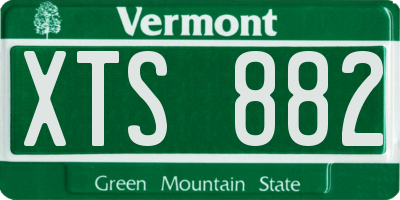 VT license plate XTS882
