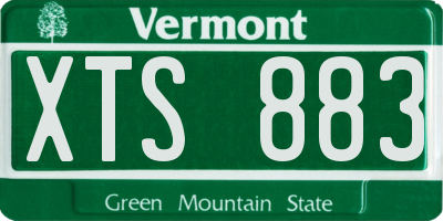 VT license plate XTS883