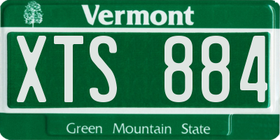 VT license plate XTS884