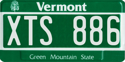 VT license plate XTS886