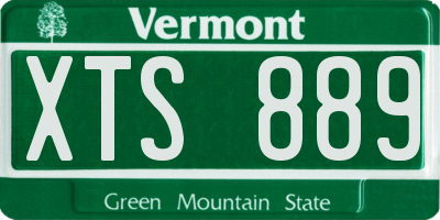VT license plate XTS889