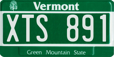 VT license plate XTS891