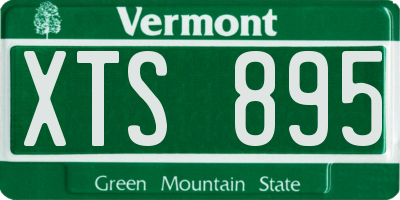 VT license plate XTS895