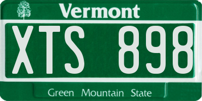 VT license plate XTS898