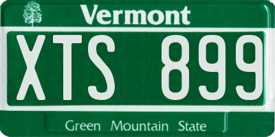 VT license plate XTS899