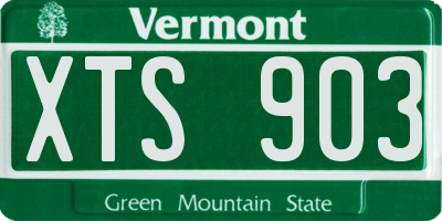VT license plate XTS903
